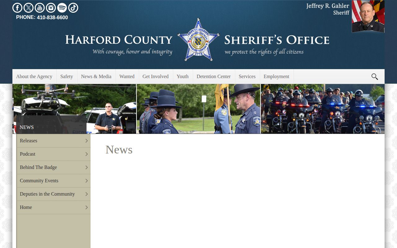 Harford County Sheriff arrest news and booking release archive